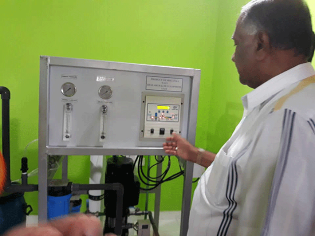 කාර්යාලයීය පරිශ්‍රයේ ඉදිකළ ප්‍රති ආශ්‍රැත ජල පිරිපහදු පද්ධතිය විවෘත කිරීම